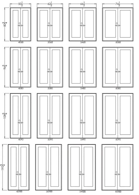 narrow exterior french door sizes